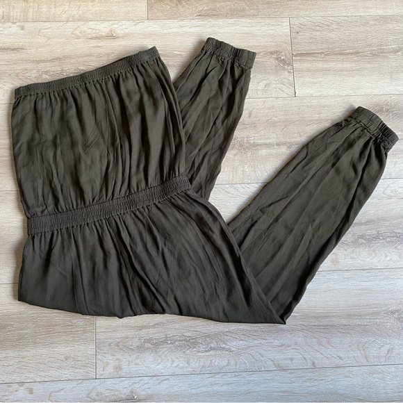 Aritzia Sunday Best Tabata jumpsuit strapless olive green small - Picture 2 of 9